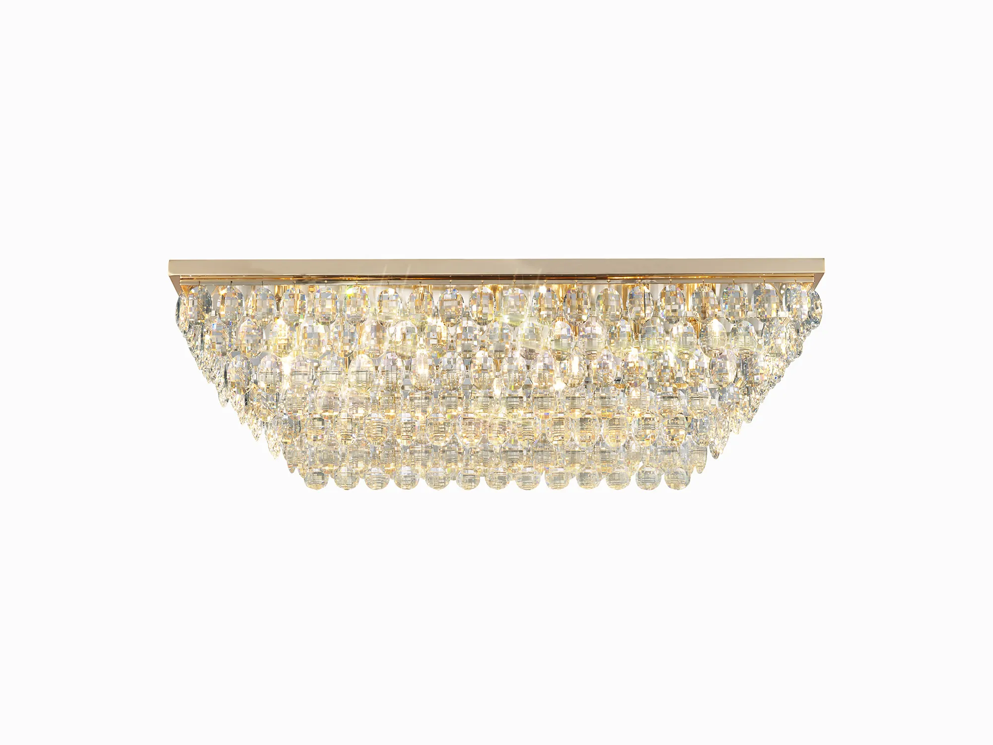 IL32827  Coniston Linear Flush Ceiling 11 Light (21.8kg) French Gold
